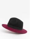 Sombrero bicolor burdeos/negro