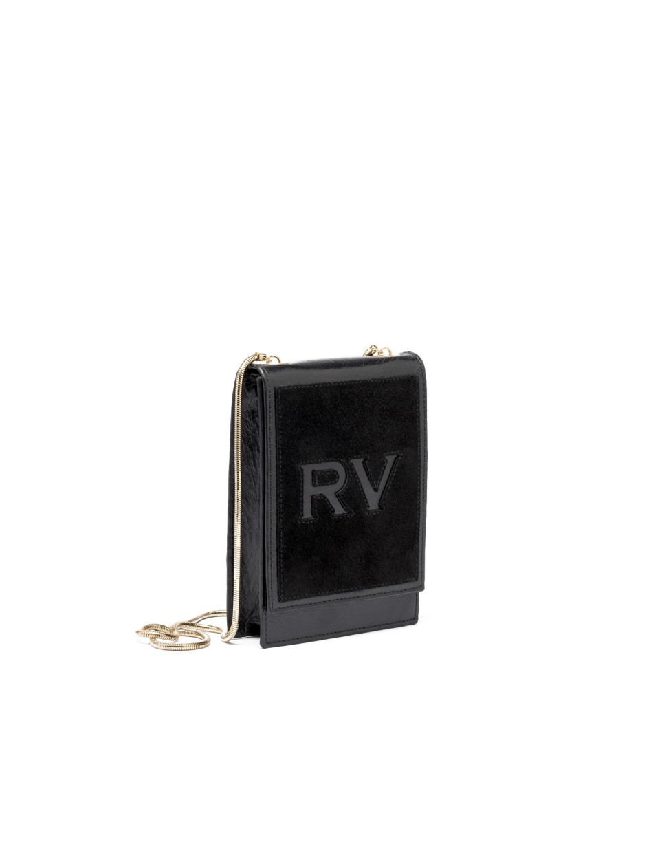 Bolso mini shoulder piel negra Eme