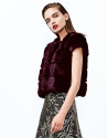 Aubergine short sleeve bolero jacket