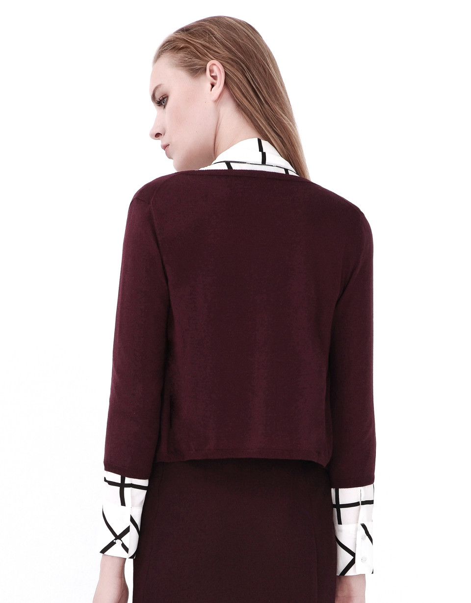 Chaqueta corta berenjena
