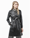 Trench grabado coco negro