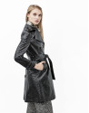 Trench grabado coco negro