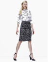 Falda lápiz print