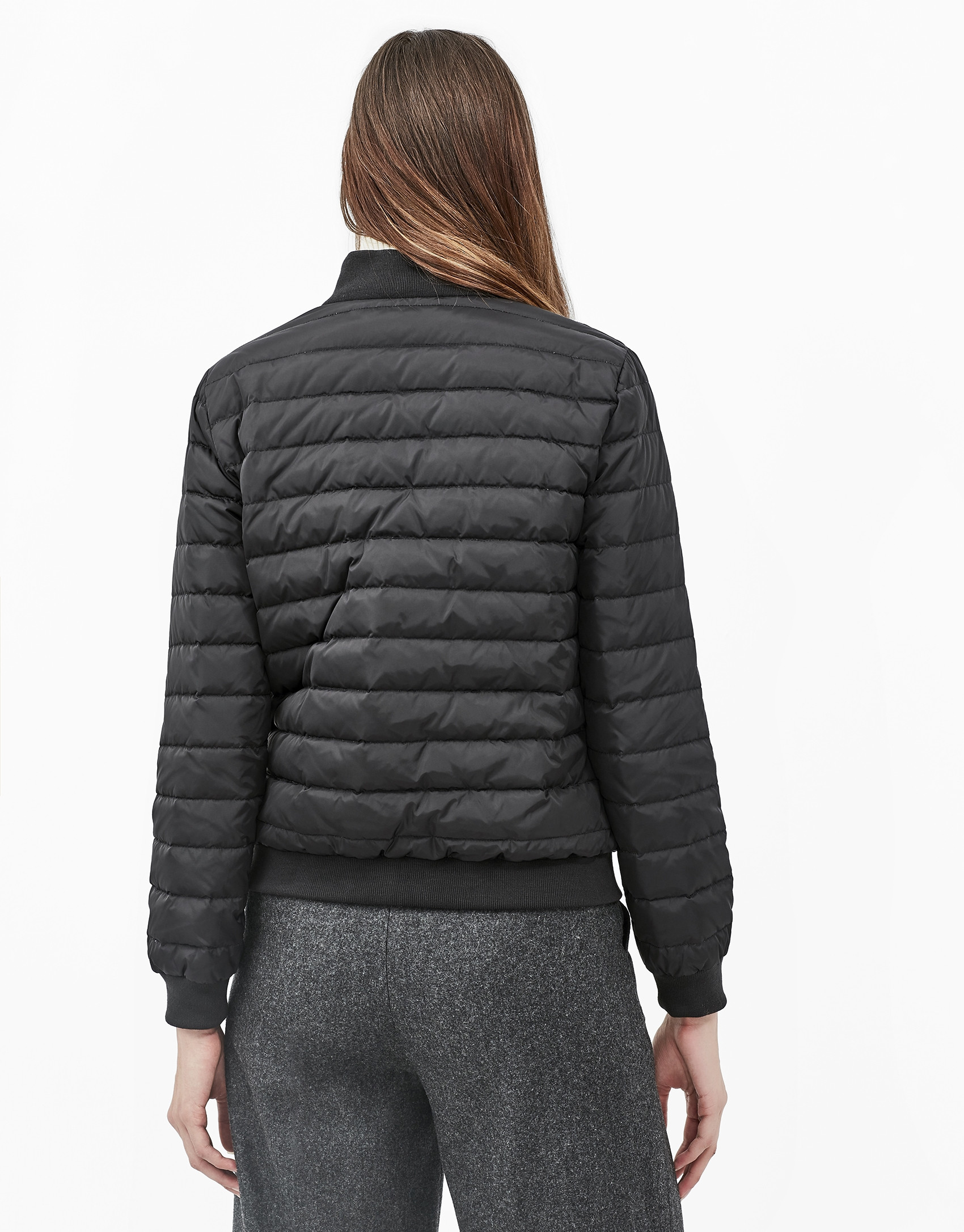 Cazadora bomber acolchada negra