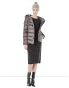 Brown short ski jacket