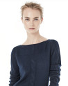 Blue cable stitch sweater