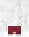 Red leather Geraldine shoulder/clutch 