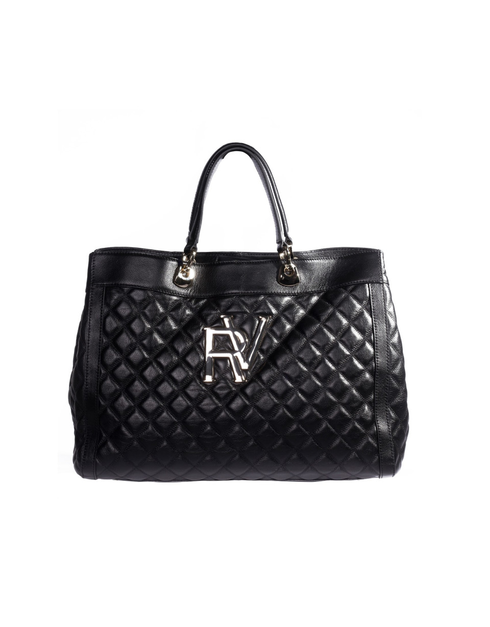 Black quilted bag