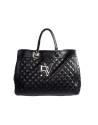 Black quilted bag