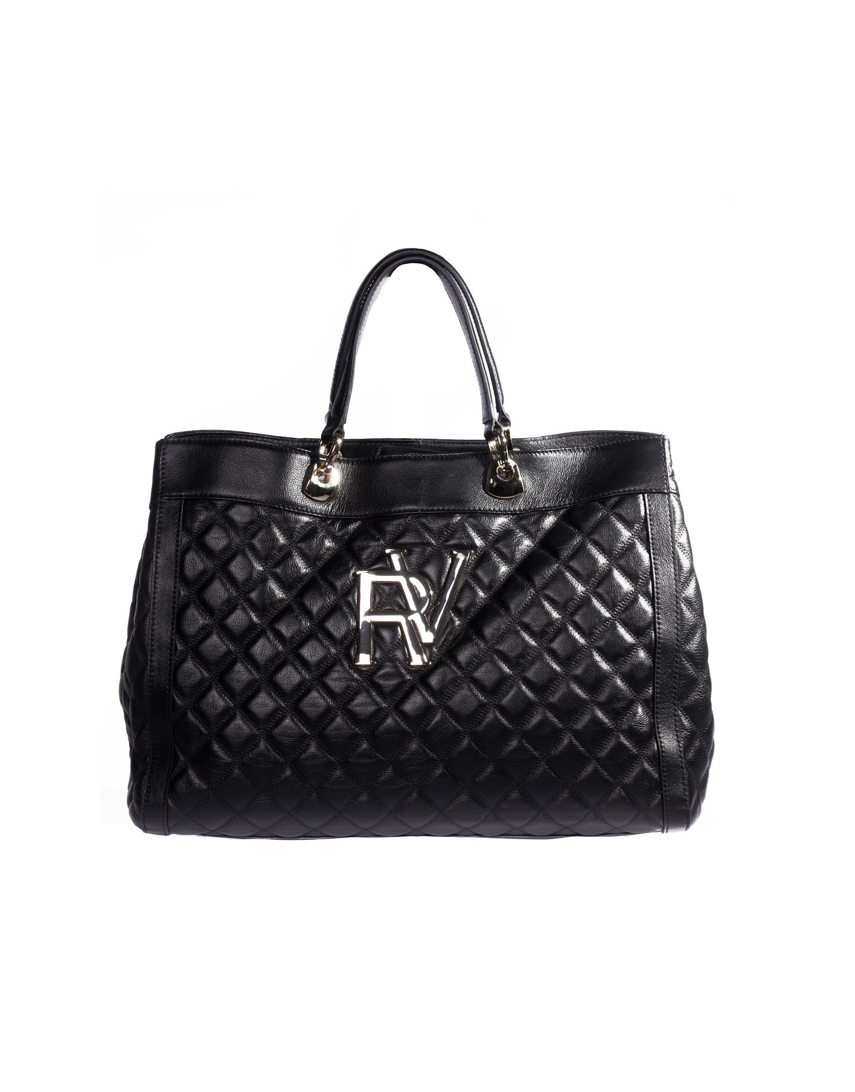 Black quilted bag