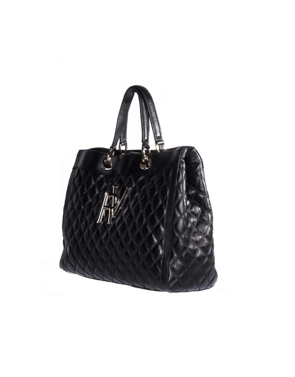 Black quilted bag