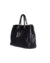 Black quilted bag