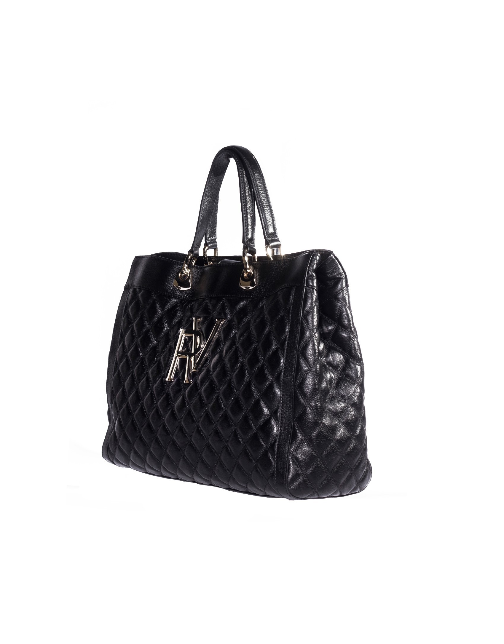 Black quilted bag