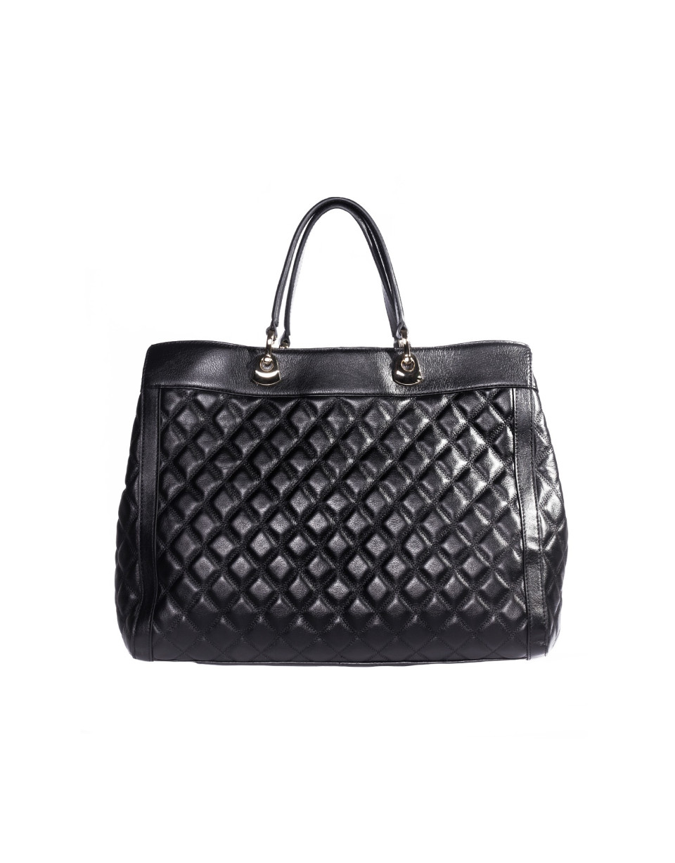 Black quilted bag