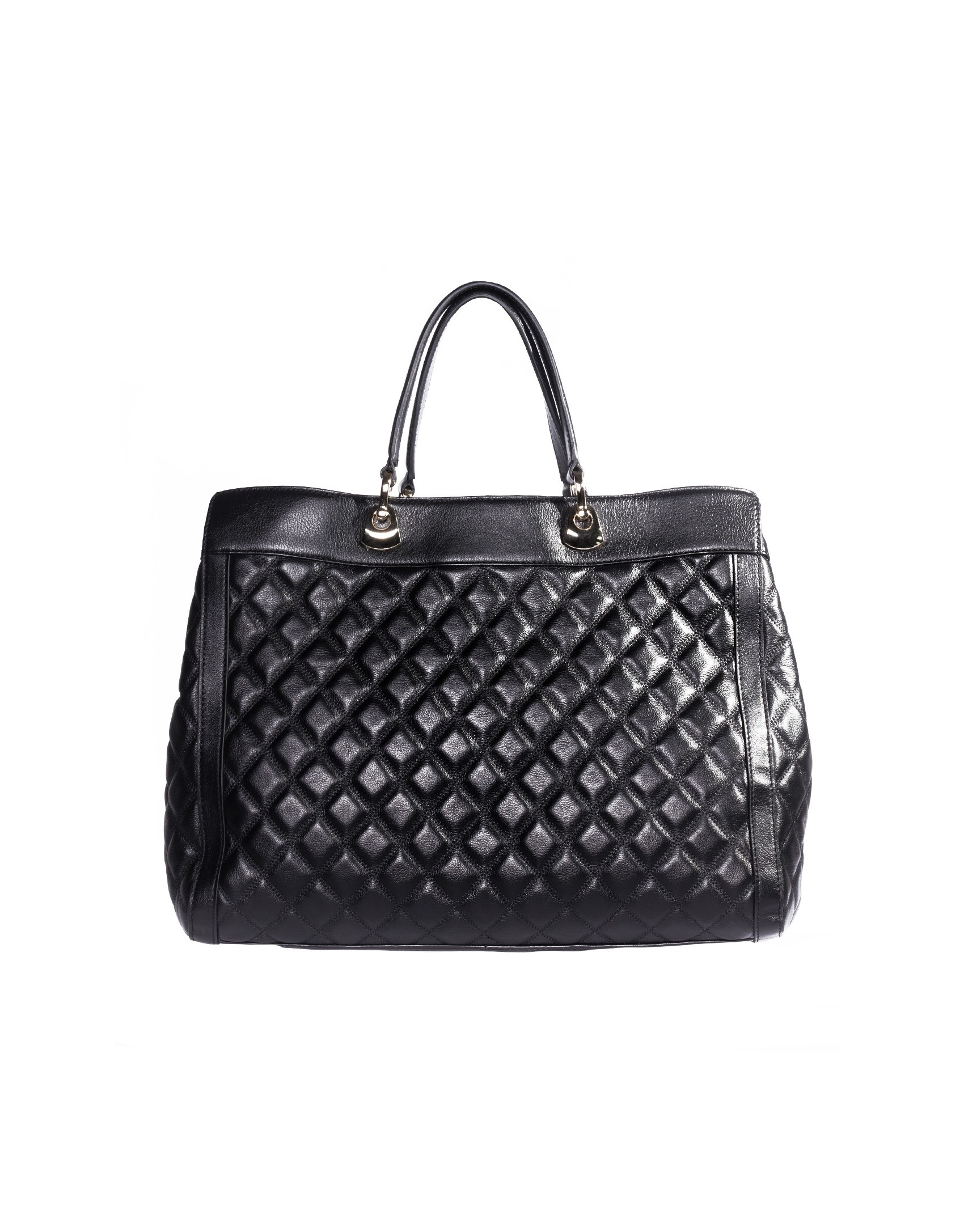 Black quilted bag