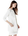 Ivory jacquard short coat
