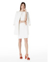 Ivory jacquard short coat