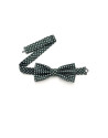 Green geometric print bowtie