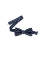 Blue floral print bowtie