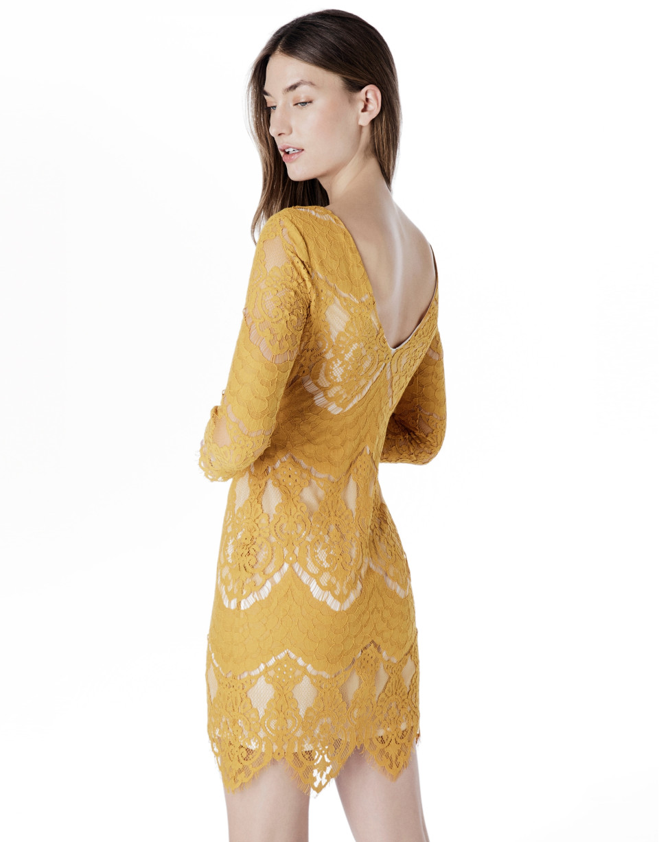 Vestido encaje ambar