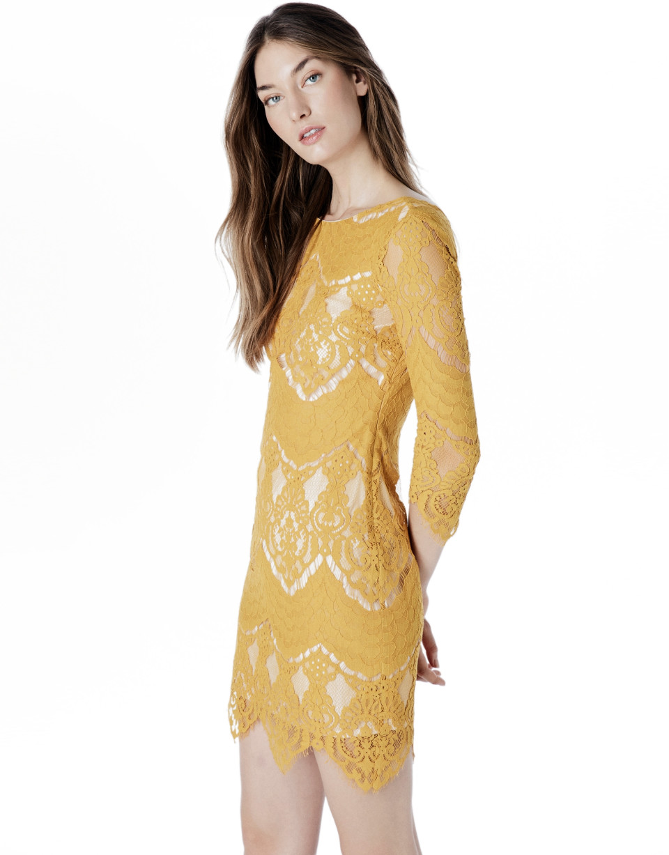 Vestido encaje ambar