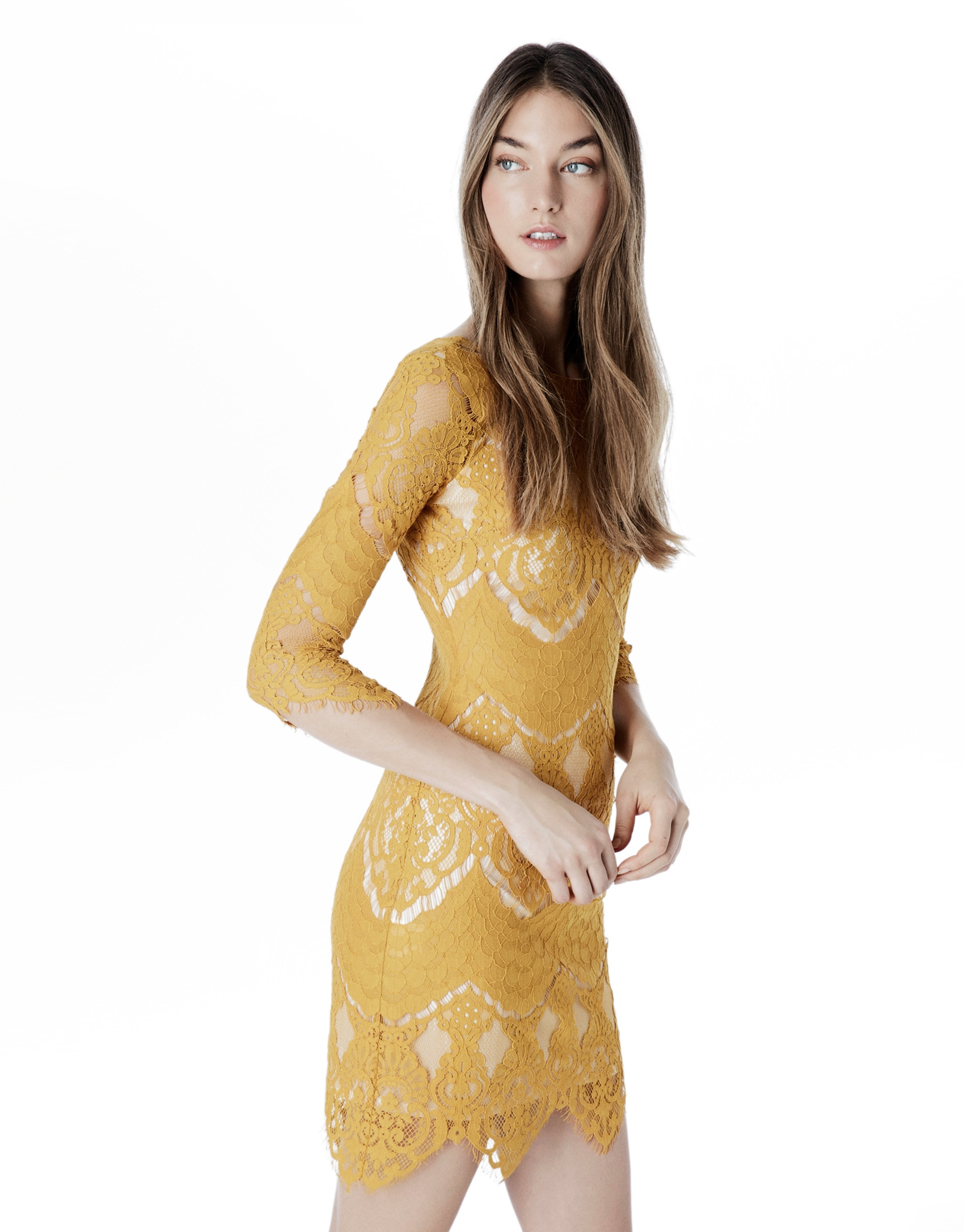 Vestido encaje ambar