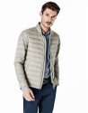 Beige quilted windbreaker