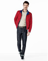 Blue and red reVersible windbreaker