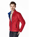 Blue and red reVersible windbreaker