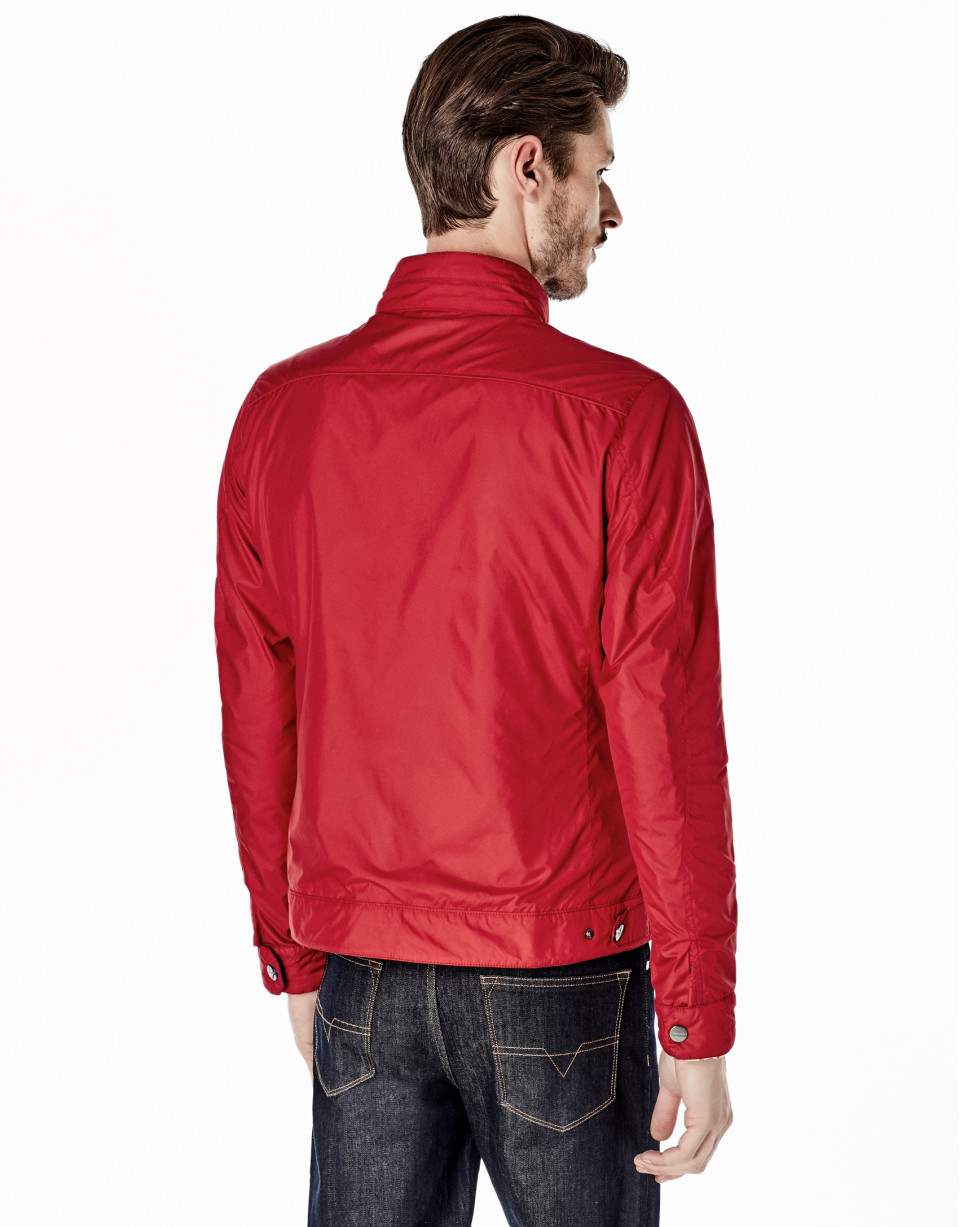 Blue and red reVersible windbreaker