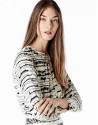 Blusa cuello redondo beige
