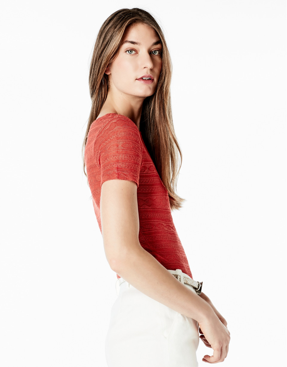 Orange short sleeve top
