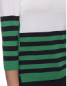 Jersey de rayas asimétricas manga larga