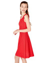 Red knit dress