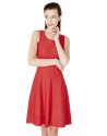 Red knit dress