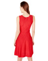 Red knit dress