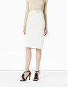 Off white straight skirt