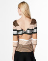 Brown striped top