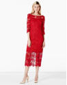 Red lace dress