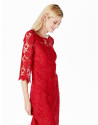 Red lace dress