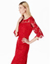 Red lace dress