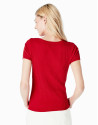 Red ribbed sweater
