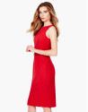 Red backstitched dress