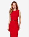 Red backstitched dress