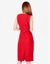 Red backstitched dress