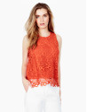 Orange lace top