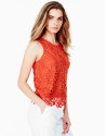 Orange lace top