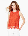 Orange lace top