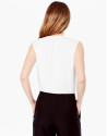Top pliegue beige