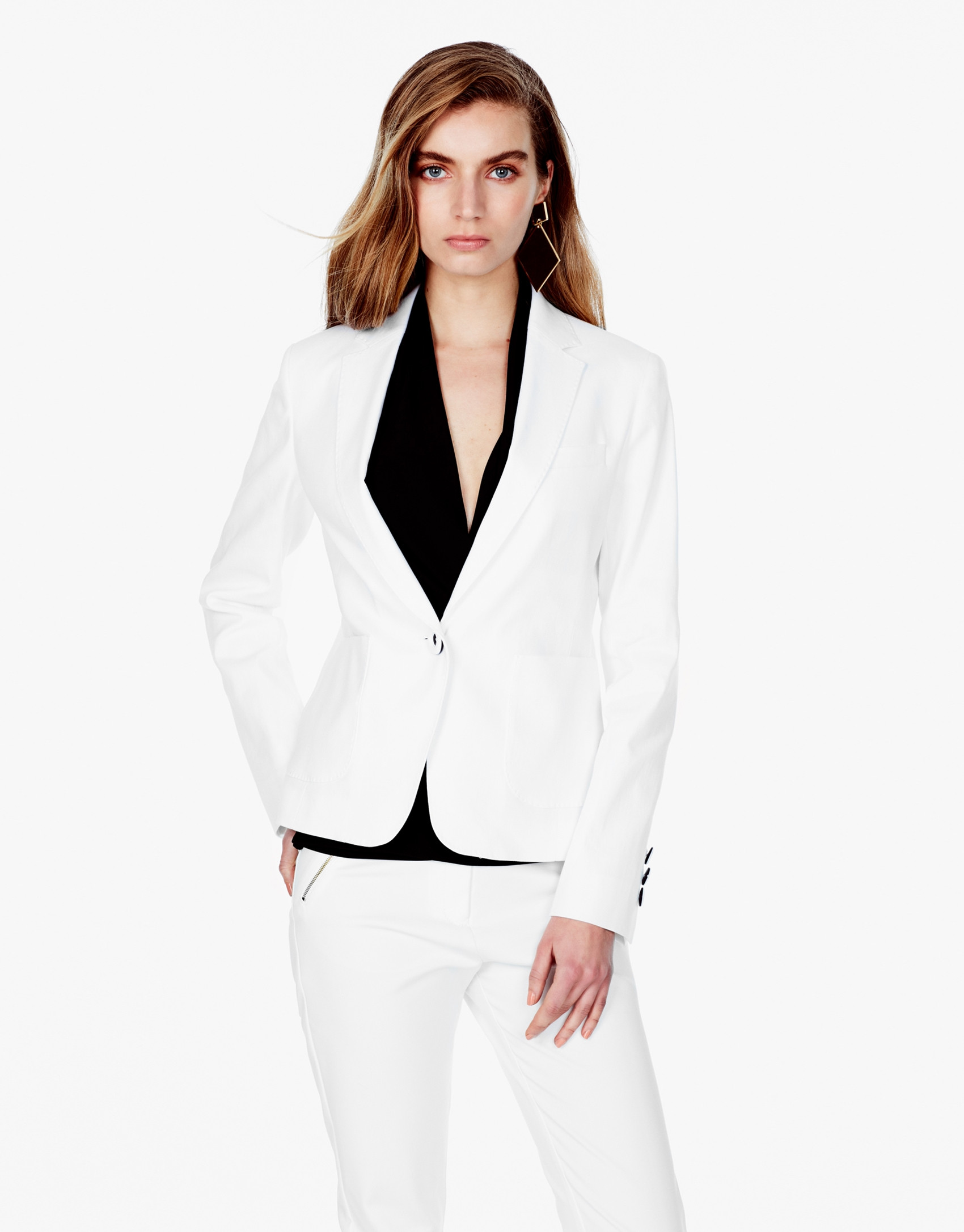 Blazer blanca lino